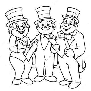 Colorful Read Across America Characters Coloring Page 76651-19470