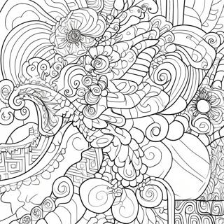 Abstract Grunge Aesthetic Coloring Page 76680-19502