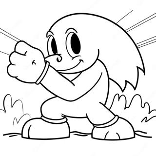 Knuckles Punching The Ground Coloring Page 76858-19637