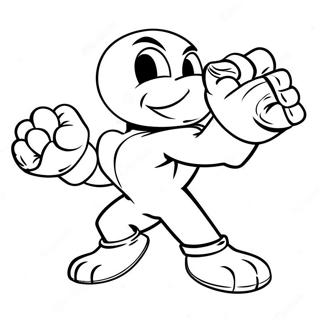 Knuckles Punching The Ground Coloring Page 76858-19639
