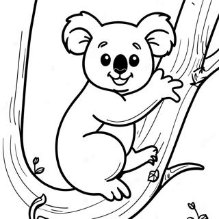 Koala Climbing A Tree Coloring Page 76883 19660