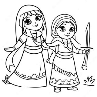 Brave Raya And Sisu Coloring Page 77061-19773