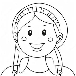 Smiley Preppy Coloring Pages