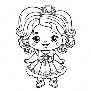 Fancy Nancy In A Sparkly Dress Coloring Page 77240-19909