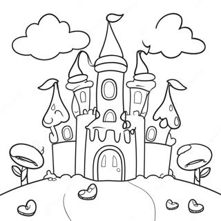 Whimsical Candyland Castle Coloring Page 77267-19934