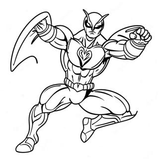 Blue Beetle In Action Coloring Page 77292-19949