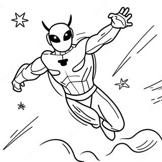 Blue Beetle Flying Through The Sky Coloring Page 77293-19953