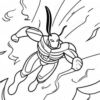 Blue Beetle Flying Through The Sky Coloring Page 77293-19955