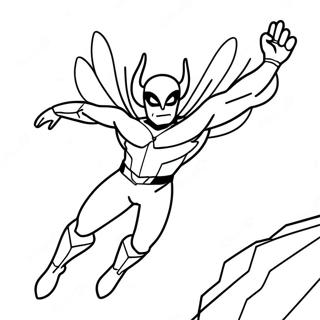 Blue Beetle Flying Through The Sky Coloring Page 77293 19956