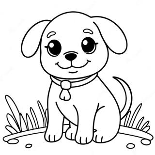 Cute Dog Coloring Page 77498-20107