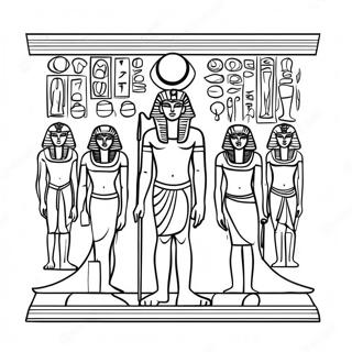 Ancient Egyptian Hieroglyphs Coloring Page 77551-20149