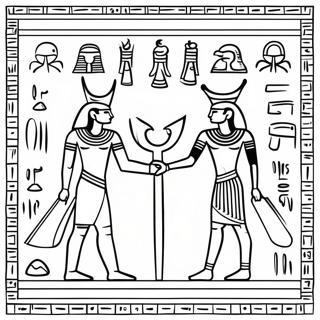 Ancient Egyptian Hieroglyphs Coloring Page 77551-20150