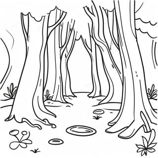 Mysterious Dark Forest Coloring Page 77580-20181