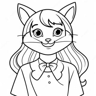 Cat Girl Coloring Pages