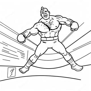 Exciting Wwe Wrestler Jumping On Opponent Coloring Page 77757-20309