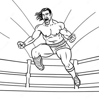 Exciting Wwe Wrestler Jumping On Opponent Coloring Page 77757-20311