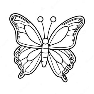 Butterfly Rainbow Coloring Pages