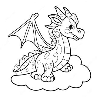 Mystical Dragon In The Clouds Coloring Page 77863-20397