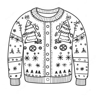 Ugly Christmas Sweater Coloring Page 77886-20405