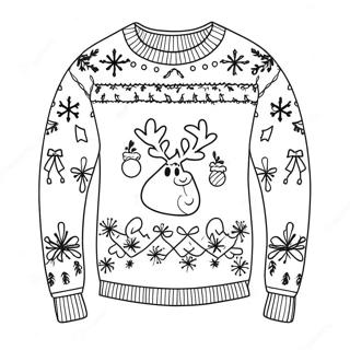 Ugly Christmas Sweater Coloring Page 77886-20406