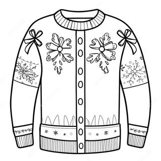 Ugly Christmas Sweater Coloring Page 77886-20407