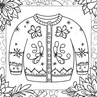 Ugly Christmas Sweater Coloring Page 77886-20408