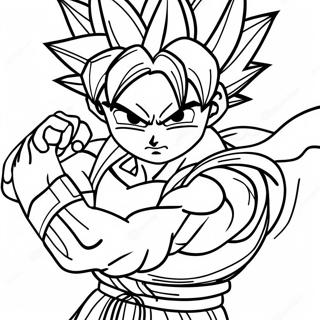 Goku Black In Battle Pose Coloring Page 77913-20429