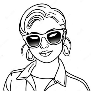 Cool Baddie In Sunglasses Coloring Page 77940-20453