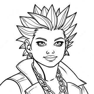Fierce Baddie With Spiky Hair Coloring Page 77941-20460