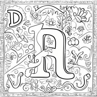 Colorful Spanish Alphabet Coloring Page 77990-20489