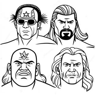 Wwe Superstars In Action Coloring Page 78016-20509