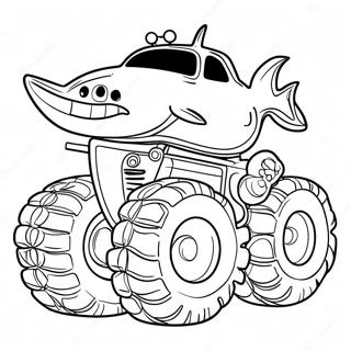 Shark Monster Truck Coloring Page 78041-20526