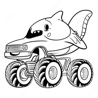 Shark Monster Truck Coloring Page 78041-20528