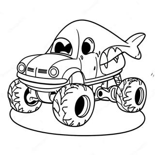 Ferocious Shark Monster Truck Coloring Page 78042-20530