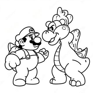 Mario And Bowser Showdown Coloring Page 78071-20562