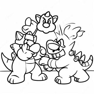 Mario And Bowser Showdown Coloring Page 78071-20564