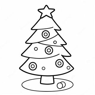 Easy Cute Christmas Tree Coloring Page 78093-20565