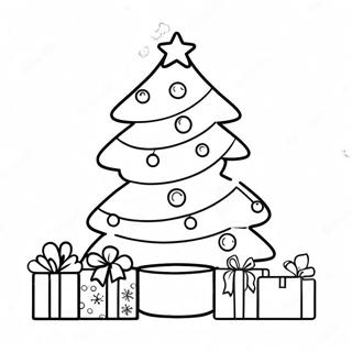 Easy Cute Christmas Tree Coloring Page 78093-20566