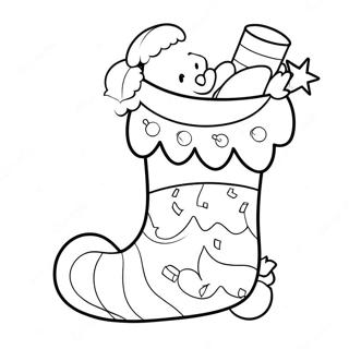 Adorable Christmas Stocking Coloring Page 78094-20569