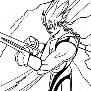 Raiden With Lightning Powers Coloring Page 78123 20602