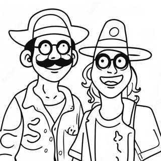 Happy Stoner Characters Coloring Page 78276-20717