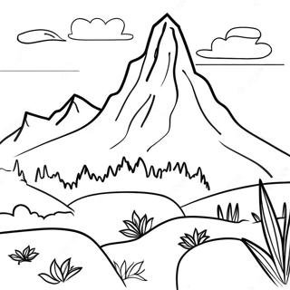 Majestic Mountain View Coloring Page 78301-20733