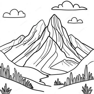 Majestic Mountain View Coloring Page 78301-20735