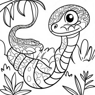 Colorful Jungle Snake Coloring Page 78352-20769