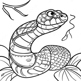 Colorful Jungle Snake Coloring Page 78352-20770