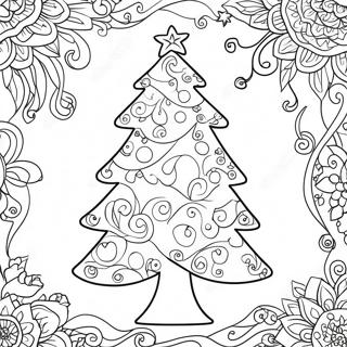 Whimsical Christmas Tree Coloring Page 78403-20809