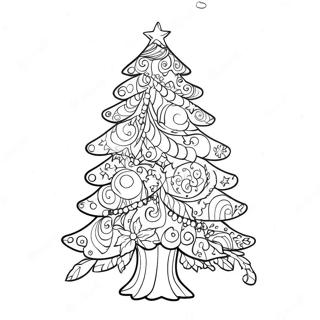 Whimsical Christmas Tree Coloring Page 78403-20810