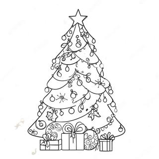 Whimsical Christmas Tree Coloring Page 78403-20811