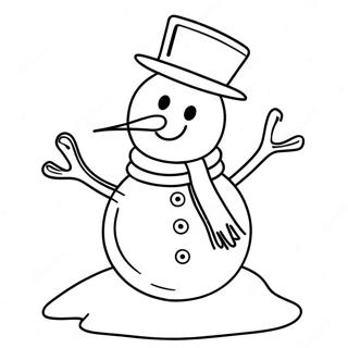 Playful Snowman Coloring Page 78406-20824