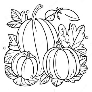 Colorful Autumn Harvest Coloring Page 78428-20829